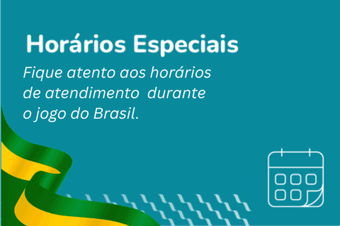 Horário de funcionamento das unidades o jogo do Brasil, em 29/06
