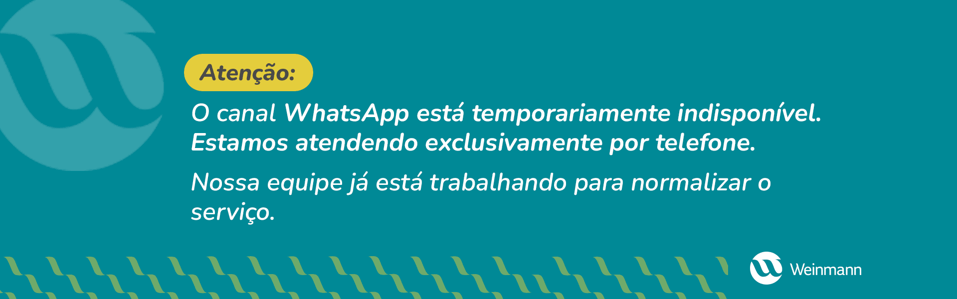 Whatsapp indisponível